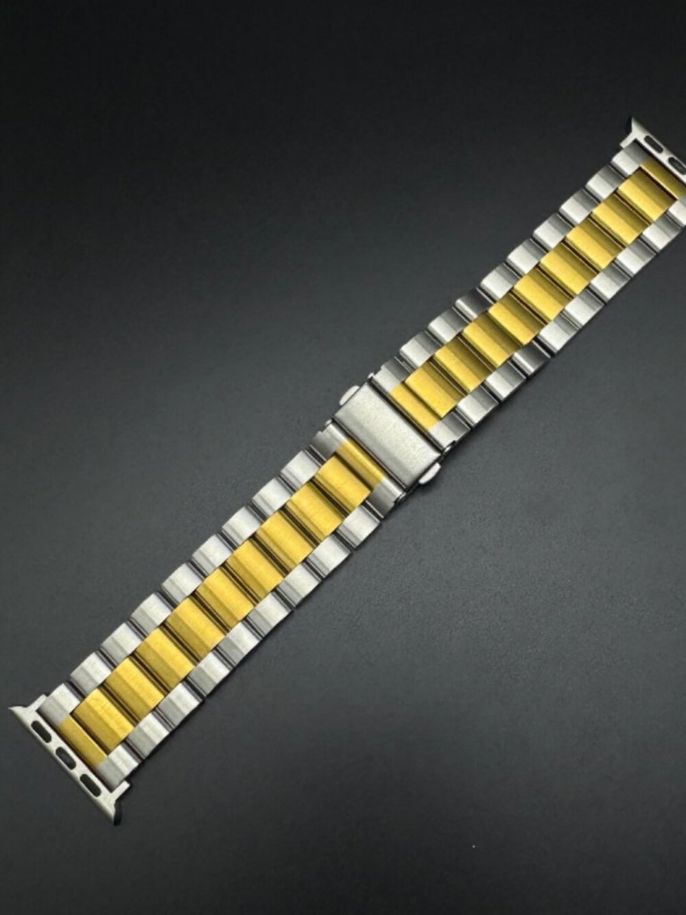 Apple Style Replacement Steel Bracelet (Steel and Yellow Gold)